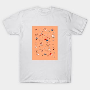 Fun at the Beach at Dusk T-Shirt